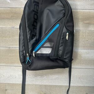 Babolat 24" Tennis Backpack Bag Gym Sports Gear Racquet Tennis Bag Black Blue